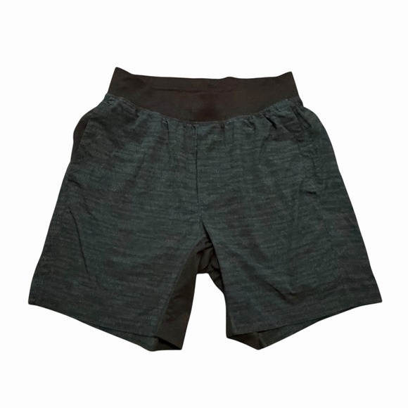 lululemon athletica Other - Lululemon T.H.E. 7" Lined Shorts Heathered Green & Black Men's Size M